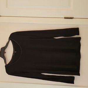 WHBM Women's Black Long Sleeve Top Size XL